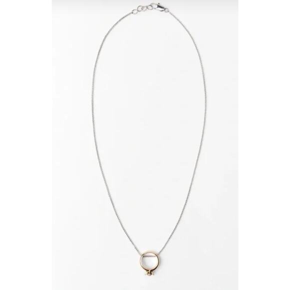 Nwt-ZARA JEWEL WEDDING BAND NECKLACE - Picture 1 of 5